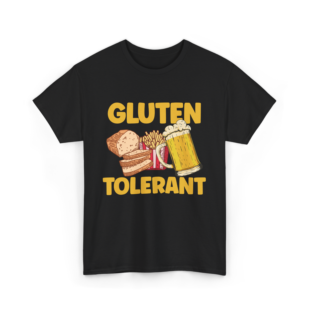 Gluten Tolerant Gluten Free T-Shirt - Black