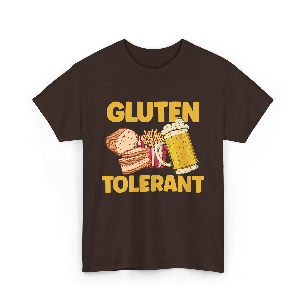 Gluten Tolerant Gluten Free T-Shirt - Dark Chocolate