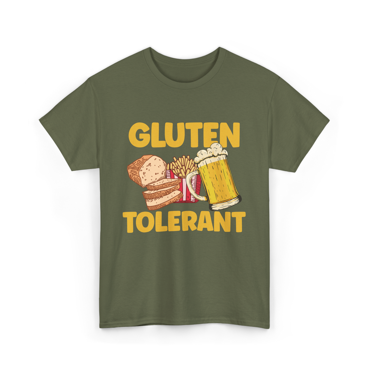 Gluten Tolerant Gluten Free T-Shirt - Military Green