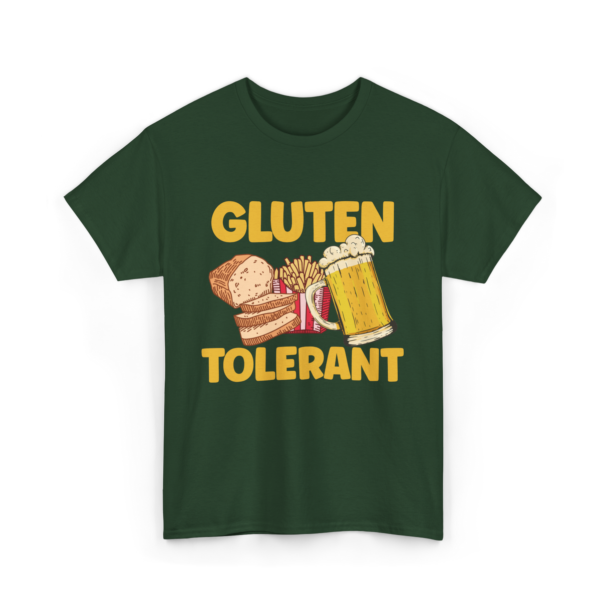 Gluten Tolerant Gluten Free T-Shirt - Forest Green