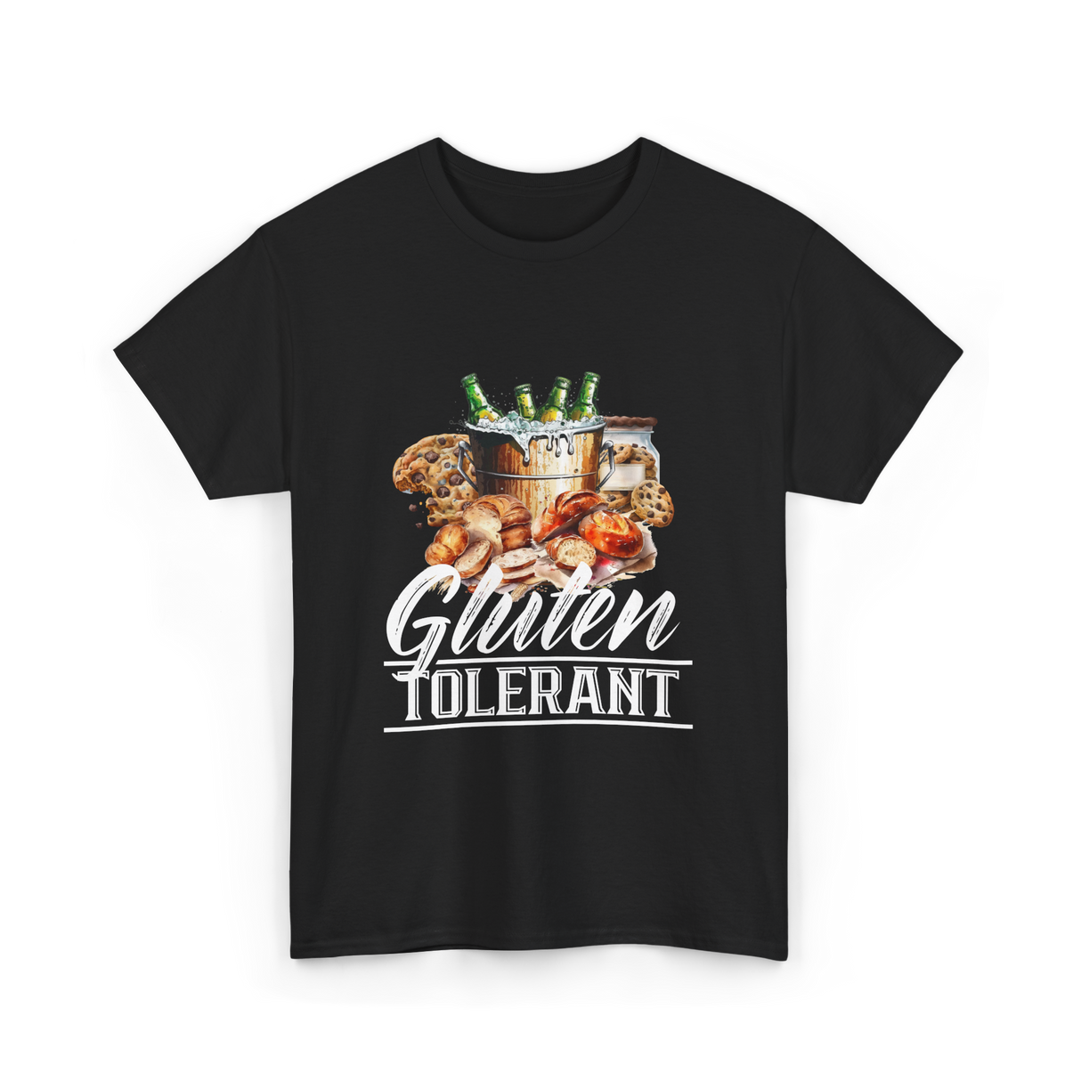 Gluten Tolerant Gluten Health T-Shirt - Black