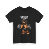 Go Hard Rottweiler Fitness Weightlifting T-Shirt - Black