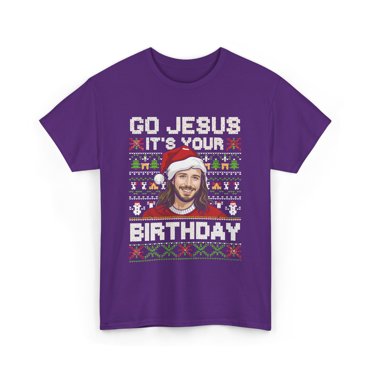 Go Jesus It's Your Birthday Christmas T-Shirt - Purple