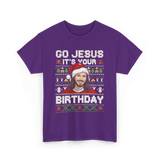 Go Jesus It's Your Birthday Christmas T-Shirt - Purple