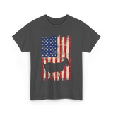 Goat American Flag USA T-Shirt - Dark Heather