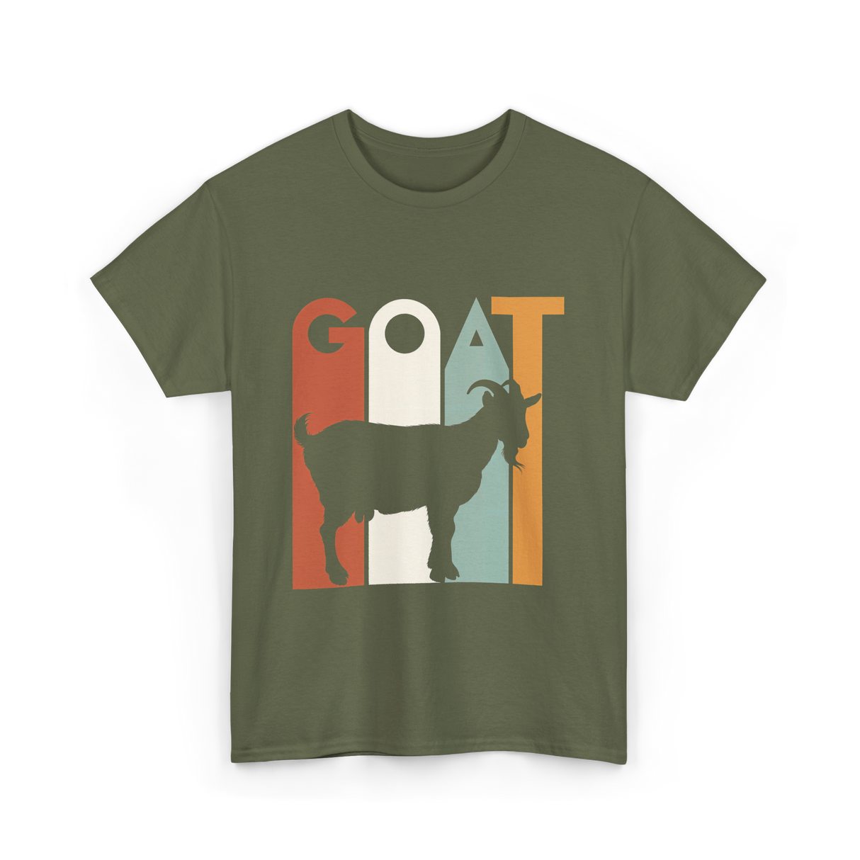 GOAT Goat Animal T-Shirt - Military Green