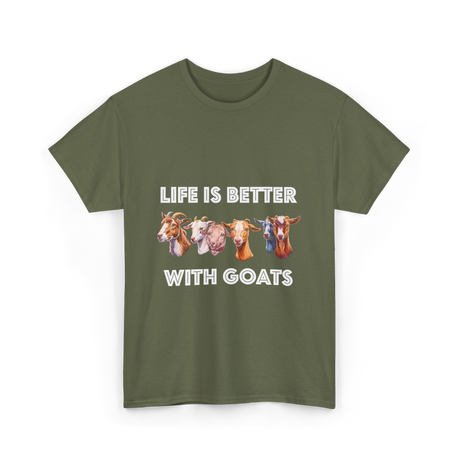 Goat Lover T-Shirt - Military Green