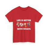 Goat Lover T-Shirt - Red