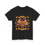 Gobble Gobble Turkey Thanksgiving T-Shirt - Black