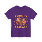 Gobble Gobble Turkey Thanksgiving T-Shirt - Purple