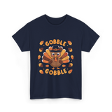 Gobble Gobble Turkey Thanksgiving T-Shirt - Navy