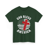 God Bless America Patriot T-Shirt - Forest Green