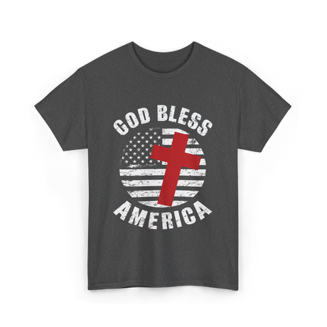 God Bless America Patriot T-Shirt - Dark Heather