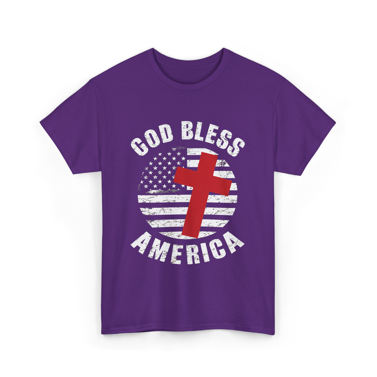 God Bless America Patriot T-Shirt - Purple