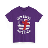 God Bless America Patriot T-Shirt - Purple