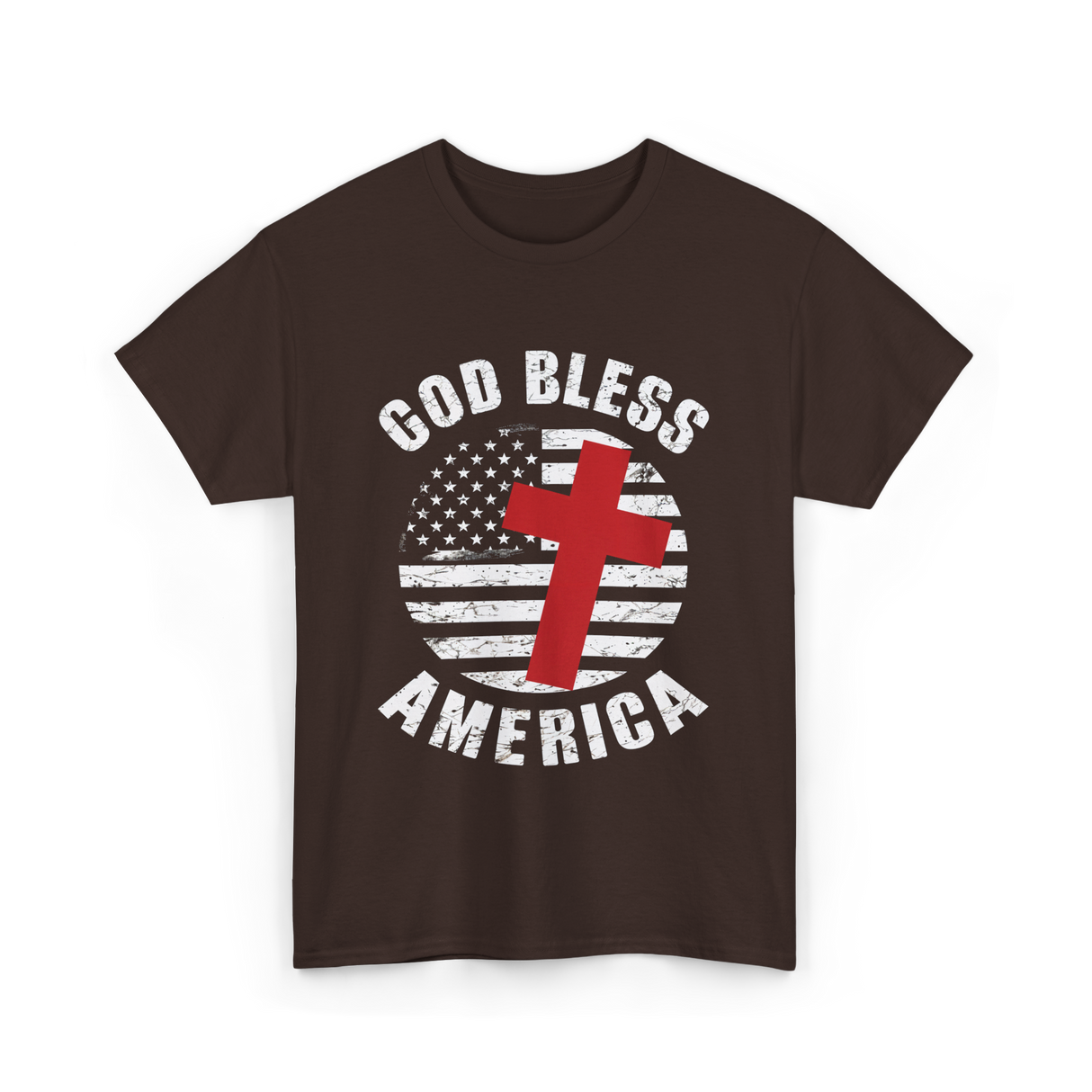 God Bless America Patriot T-Shirt - Dark Chocolate