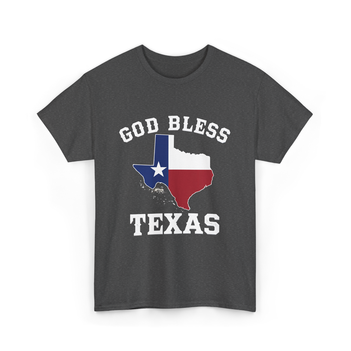 God Bless Texas Texan Pride T-Shirt - Dark Heather