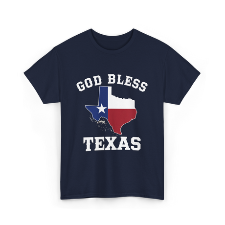 God Bless Texas Texan Pride T-Shirt - Navy