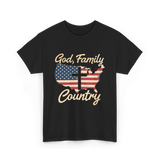 God Family Country Christian T-Shirt - Black