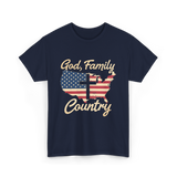 God Family Country Christian T-Shirt - Navy