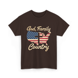 God Family Country Christian T-Shirt - Dark Chocolate