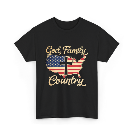 God Family Country Faith T-Shirt - Black