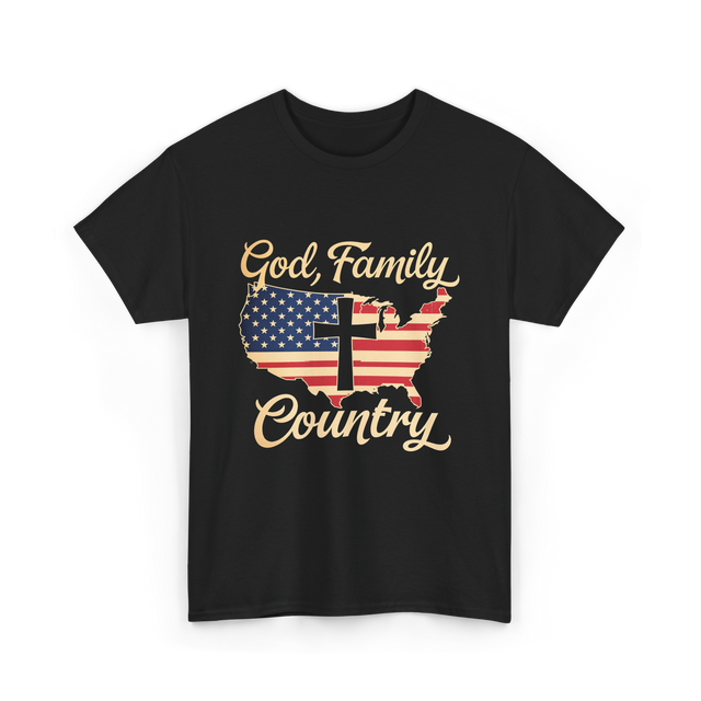 God Family Country Faith T-Shirt - Black