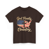 God Family Country Faith T-Shirt - Dark Chocolate