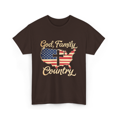 God Family Country Faith T-Shirt - Dark Chocolate