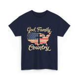 God Family Country Faith T-Shirt - Navy