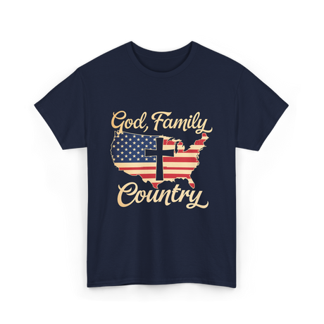 God Family Country Faith T-Shirt - Navy