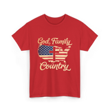 God Family Country Faith T-Shirt - Red