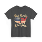 God Family Country Faith T-Shirt - Dark Heather