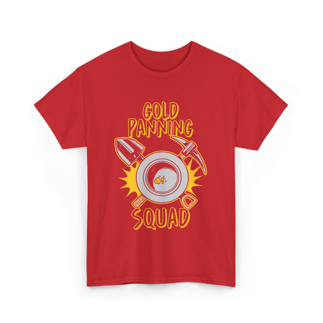 Gold Panning Squad Panning T-Shirt - Red