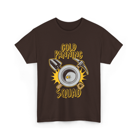 Gold Panning Squad Panning T-Shirt - Dark Chocolate