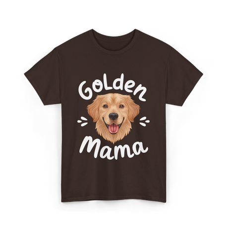 Golden Mama Dog Retriever T-Shirt - Dark Chocolate