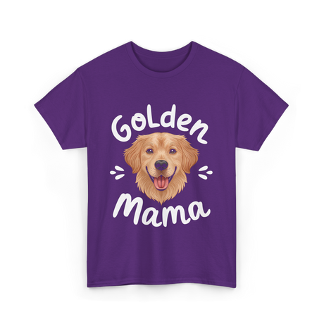 Golden Mama Dog Retriever T-Shirt - Purple