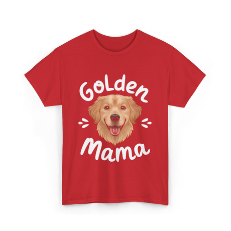 Golden Mama Dog Retriever T-Shirt - Red