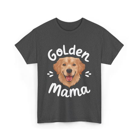 Golden Mama Dog Retriever T-Shirt - Dark Heather