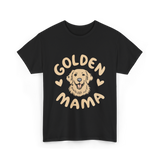 Golden Mama Golden Retriever Dog T-Shirt - Black