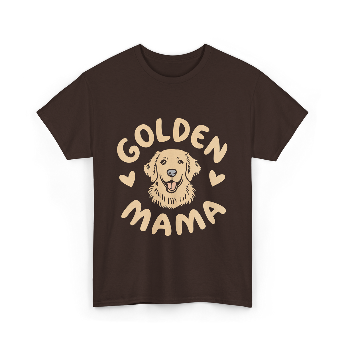 Golden Mama Golden Retriever Dog T-Shirt - Dark Chocolate