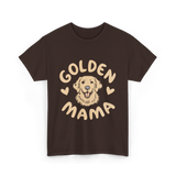 Golden Mama Golden Retriever Dog T-Shirt - Dark Chocolate