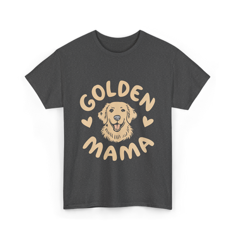 Golden Mama Golden Retriever Dog T-Shirt - Dark Heather