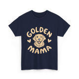 Golden Mama Golden Retriever Dog T-Shirt - Navy