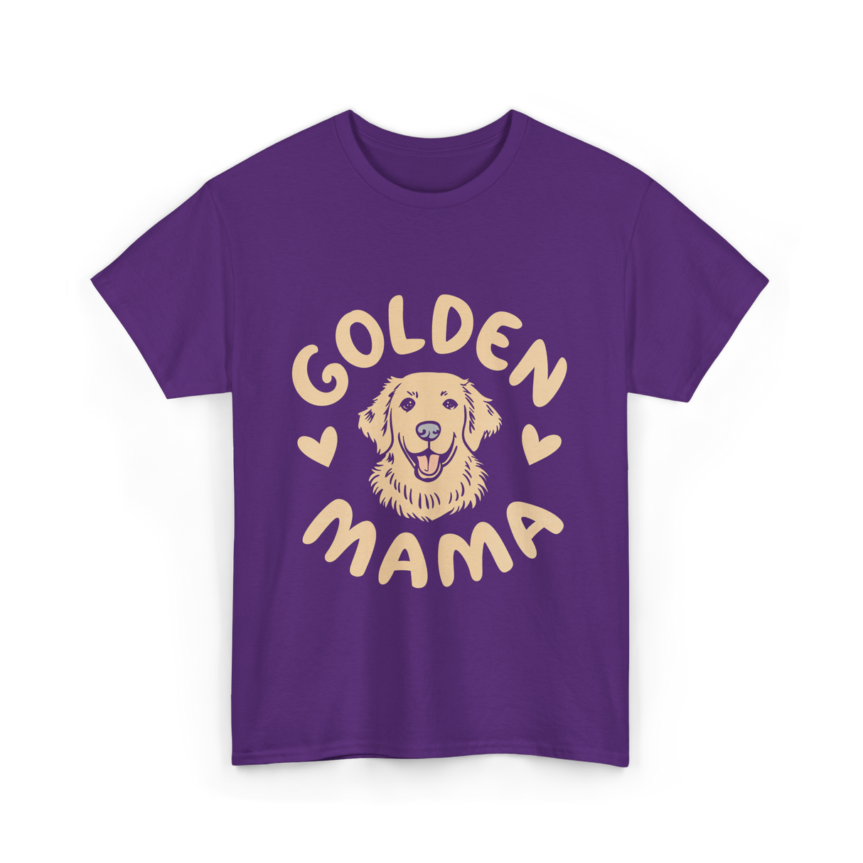 Golden Mama Golden Retriever Dog T-Shirt - Purple