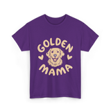 Golden Mama Golden Retriever Dog T-Shirt - Purple