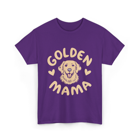 Golden Mama Golden Retriever Dog T-Shirt - Purple