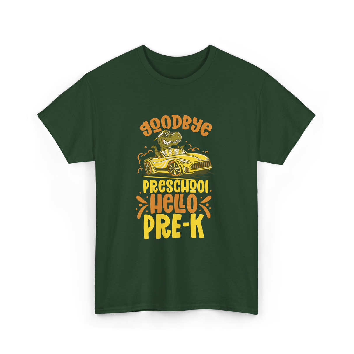 Goodbye Preschool Hello Pre-K Kids T-Shirt - Forest Green