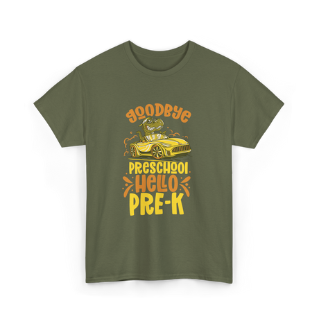 Goodbye Preschool Hello Pre-K Kids T-Shirt - Military Green