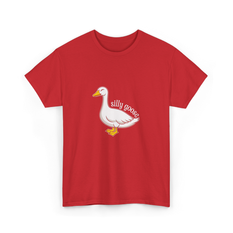 Silly Goose Aesthetic T-Shirt - Red